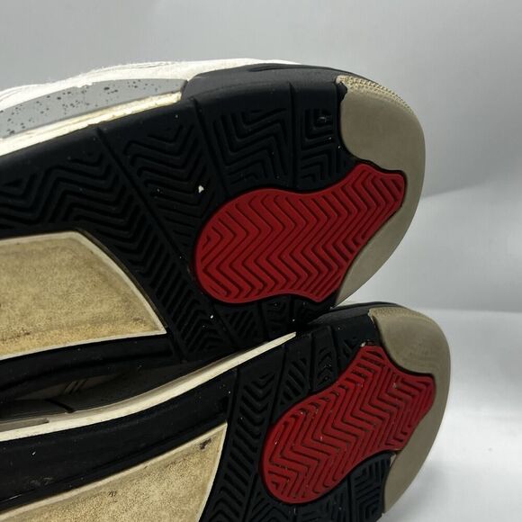 Nike Boys Air Jordan 4 White Size 5Y Basketball Shoes Sneakers 836016-192 - Picture 10 of 13